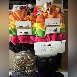 Bundle of (7) scunci hair ties